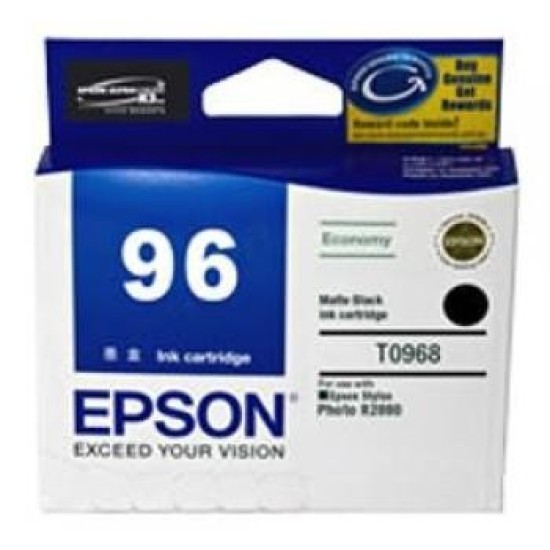 Epson 96 Matte Black UltraChrome Ink Cartridge (T0968)