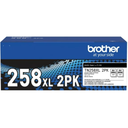 Brother TN258XLBK2PK Black Toner Cartridges.