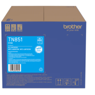 Brother TN851C Cyan Toner Cartridge.