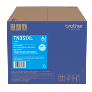 Brother TN851XLC Cyan Toner Cartridge.