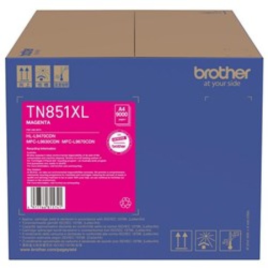 Brother TN851XLM Magenta Toner (Hi-Yield) Cartridge.