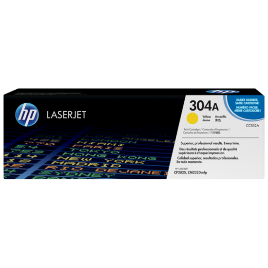 HP 304A Yellow Toner Cartridge (CC532A)