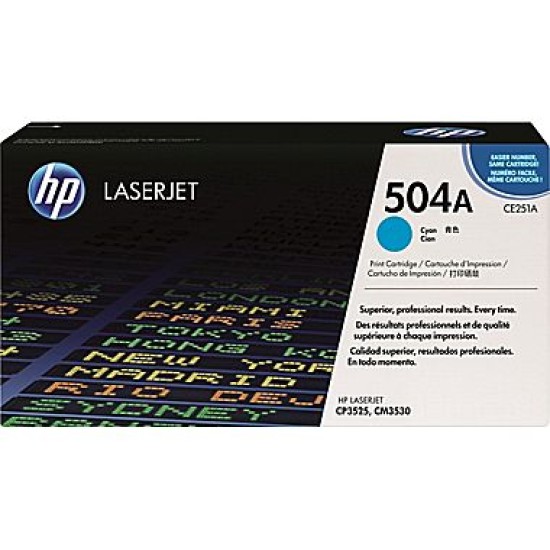 HP 504A Cyan Toner Cartridge (CE251A)