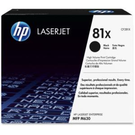 HP 81X Black High Yield Toner Cartridge (CF281X)