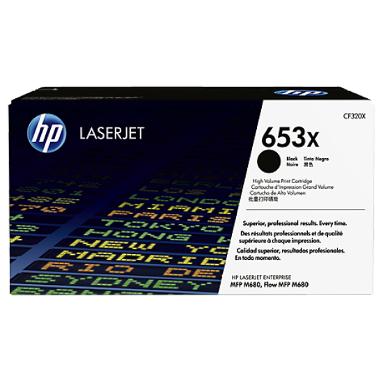 HP 653X Black High Yield Toner Cartridge (CF320X)