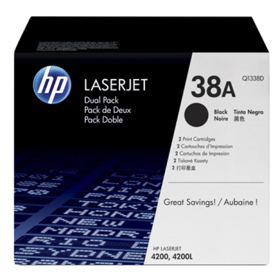 HP 38A Black Toner Cartridge (Q1338A)