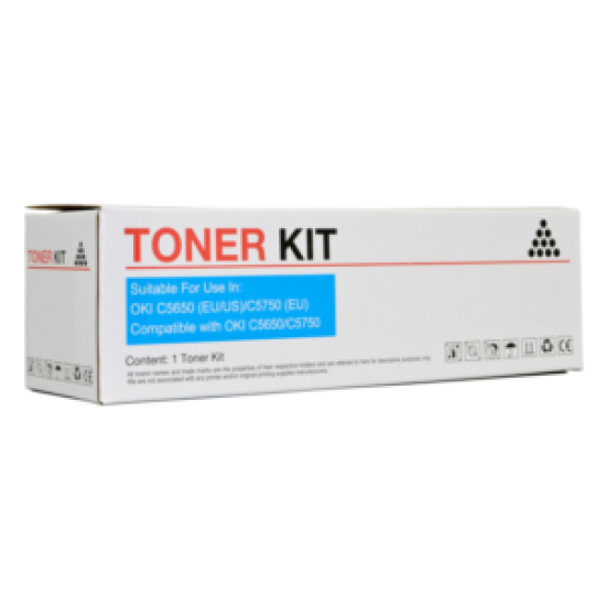 Compatible Icon Oki C5650/C5750 Cyan Toner Cartridge (C565TONE)